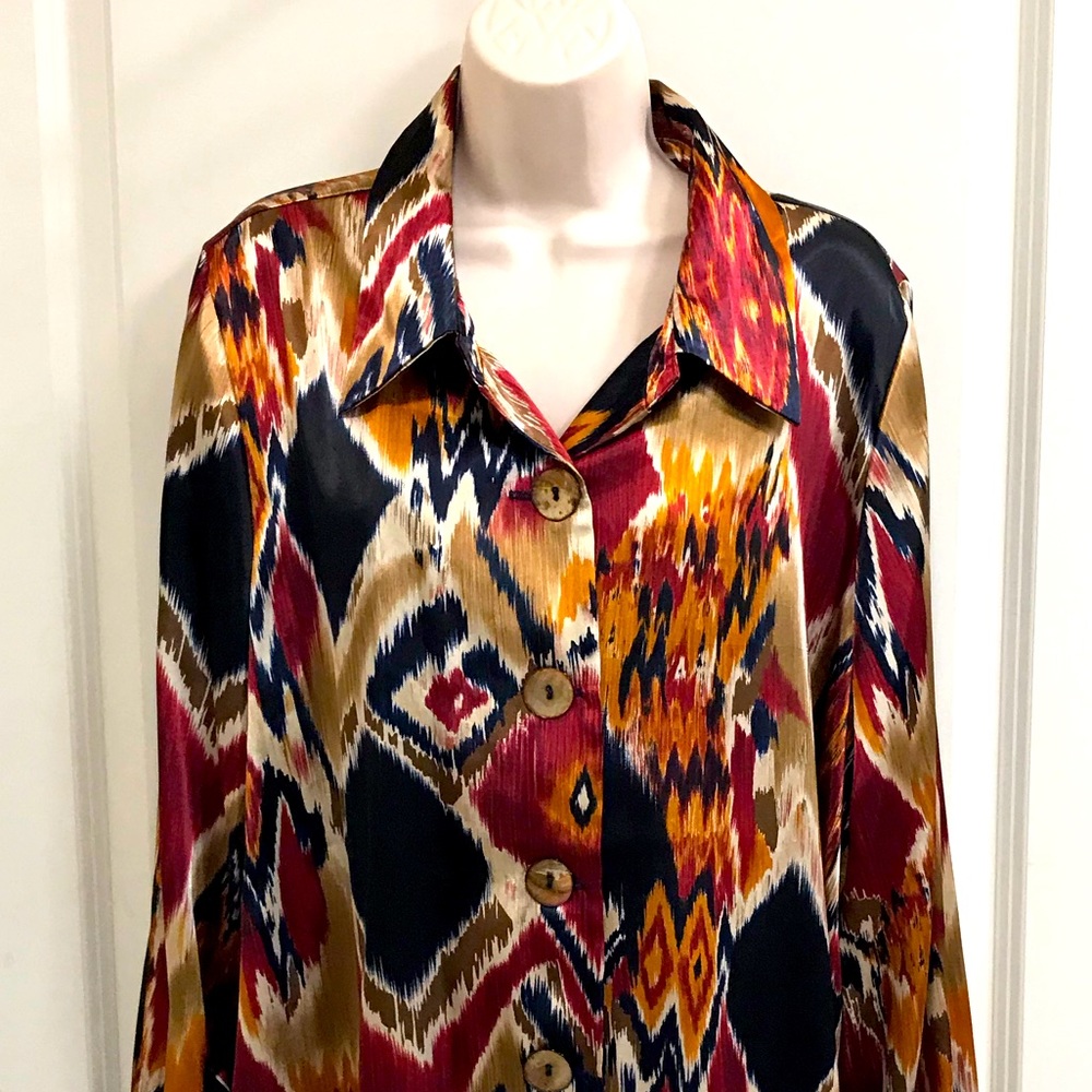 90’s Gorgeous silky blouse by George Simonton